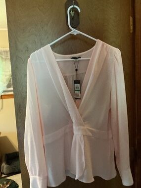 Tommy Hillfiger Pink Wrap L top NWT